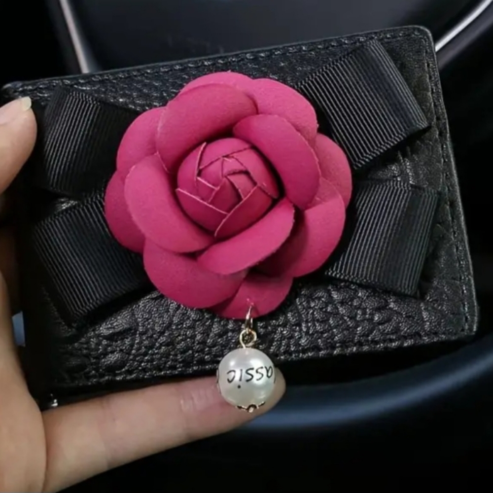 NEW Card Wallet Camellia Flower - Picture 2 of 6
